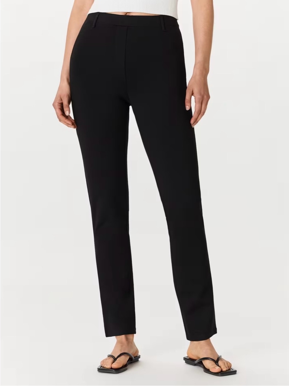 Quince Ultra Stretch Black Straight-Leg Women's Pants